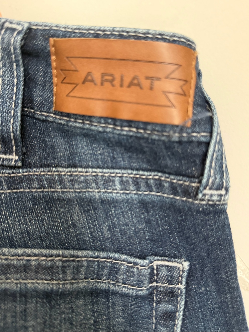Ariat Jeans Womens 30R Blue Denim High Rise Flare Chimayo Aztec Cowgirl Western - Picture 7 of 11